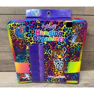 Lisa Frank 6 Shelf Hanging Organizer Rainbow Cheetah 11.5" x 11.5" x 48"